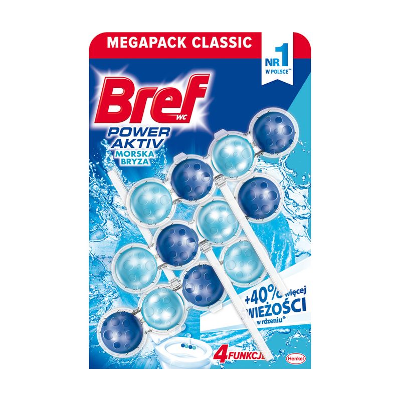 Tualetes bloks Bref Power Active, 3x50 g, dažādi veidi