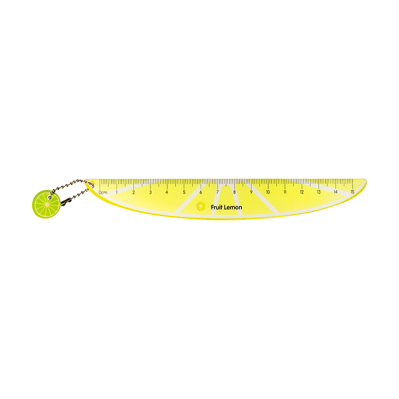 Lineāls 15 cm ar augļu attēlu