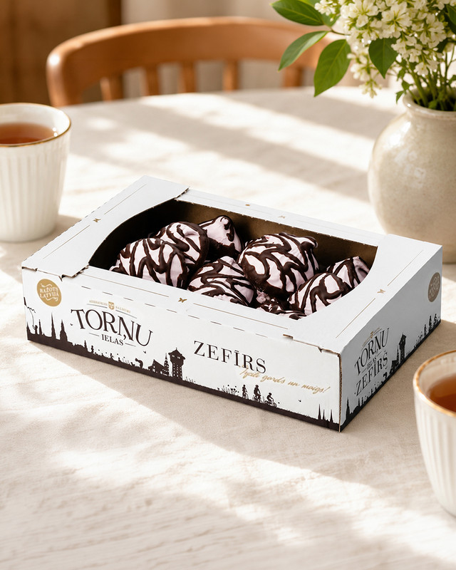 Glazēts zefīrs ar aveņu garšu Torņu, 700 g