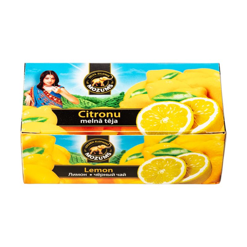Aromatizēta melnā tēja Možums, Citronu, 20x1.5 g