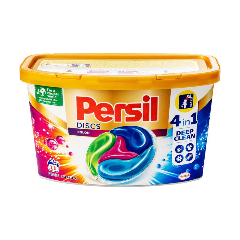 Veļas mazgāšanas kapsulas Persil, Discs color, 11 gab.