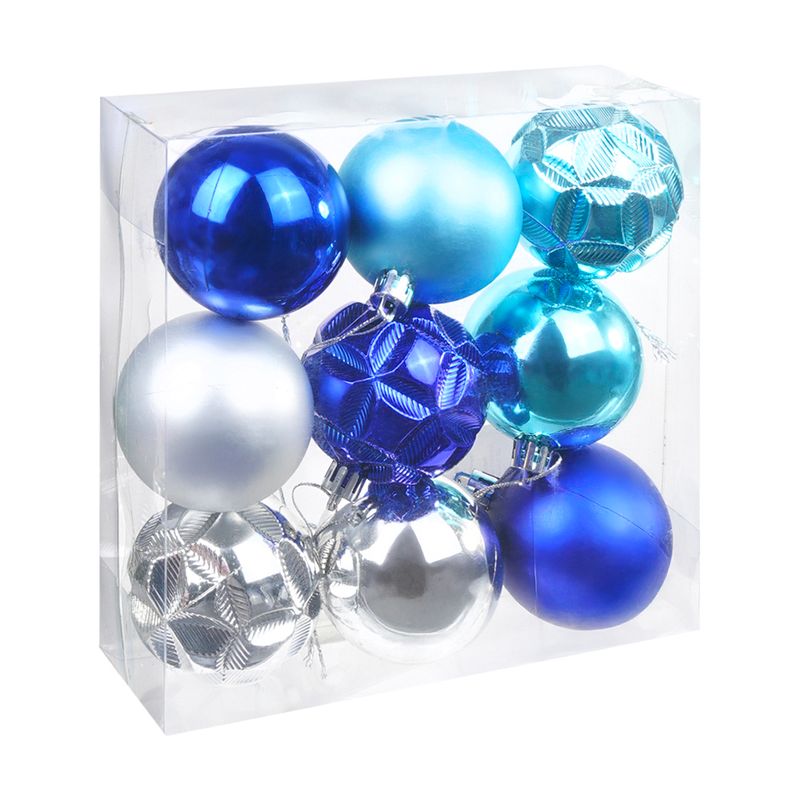 Ziemassvētku bumbas, 9 gab., Ø6cm