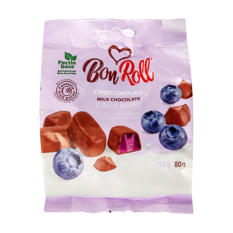 Želejkonfektes pienā šokolādē Bon Roll, 80 g