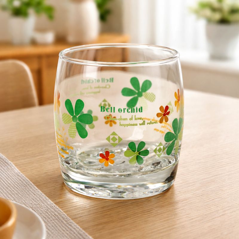 Stikla glāze ar zīmējumu, 205 ml