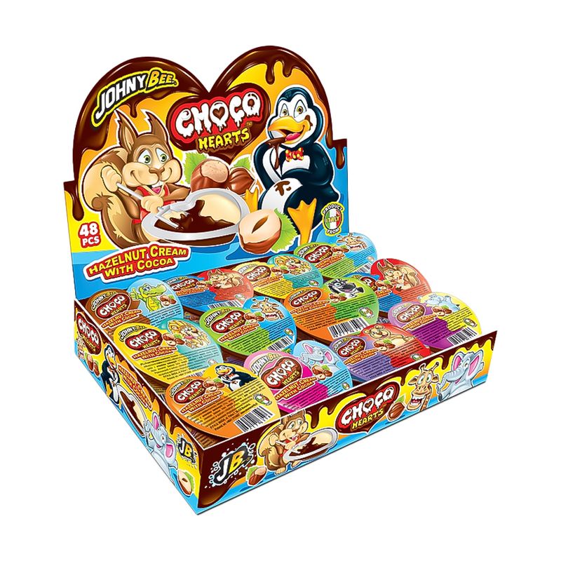 Kakao krēms ar lazdu riekstiem Choco hearts,  15 g