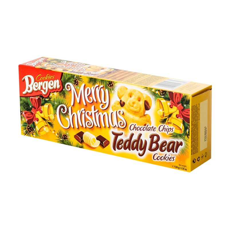 Cepumi Teddy Bear ar šokolādi Merry Christmas, 130 g