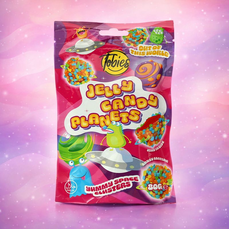 Želejkonfektes Tobies Jelly Planets, 80 g