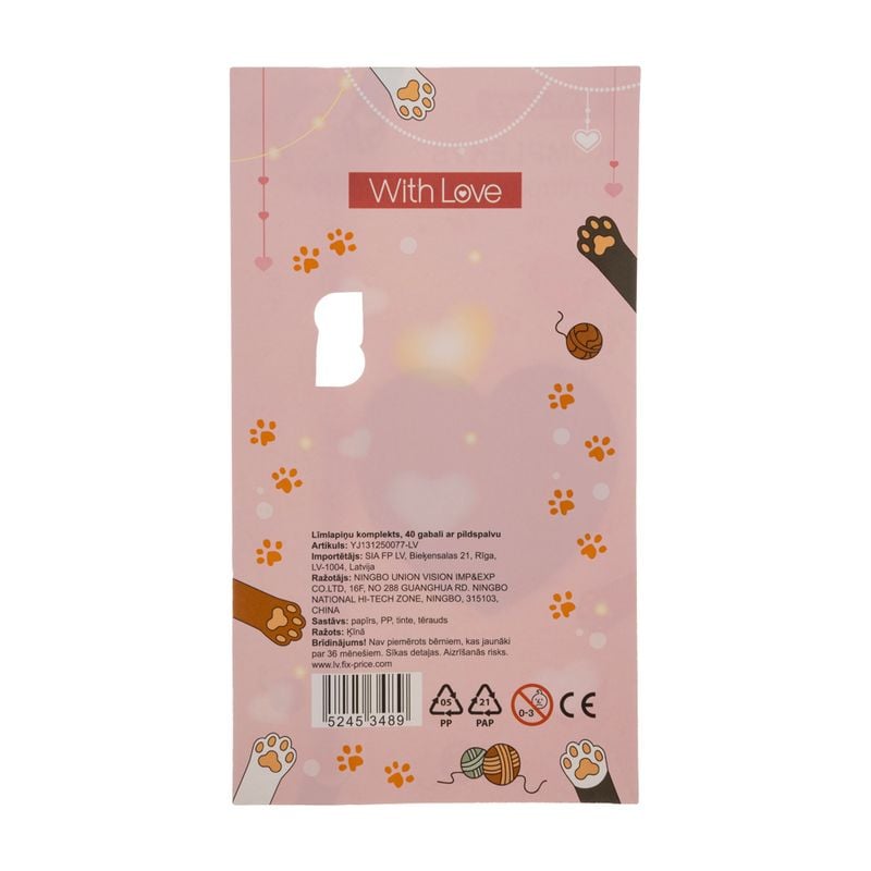 Līmlapiņas ar pildspalvu, 40 gab.