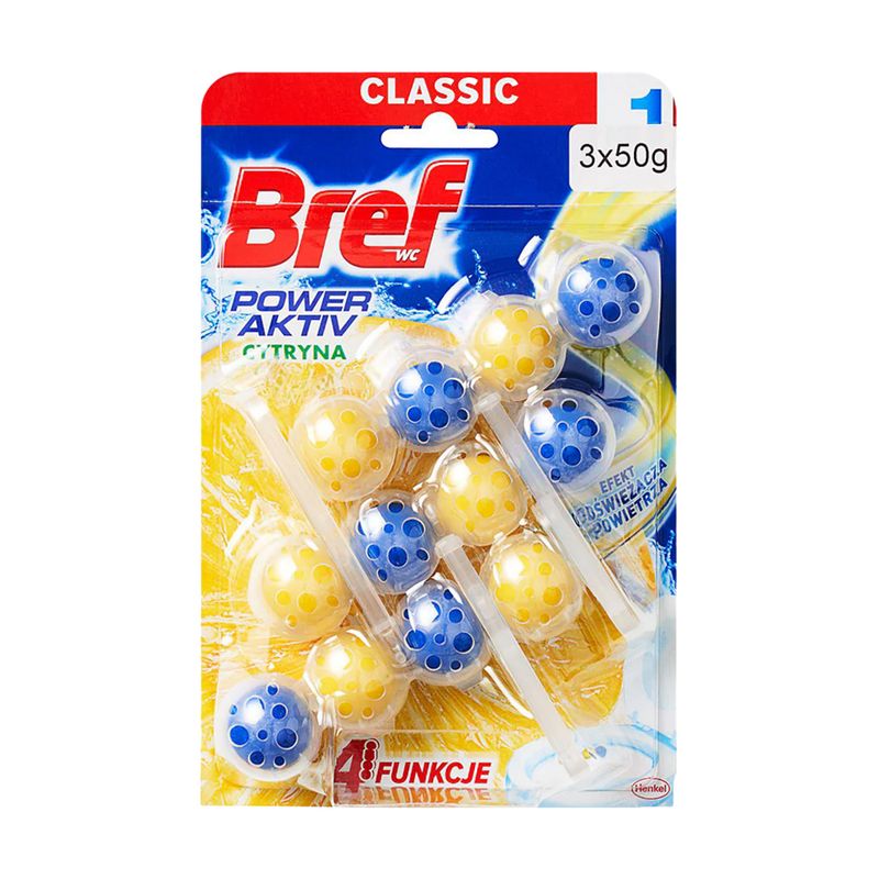 Tualetes bloks Bref Power Active, 3x50 g, dažādi veidi