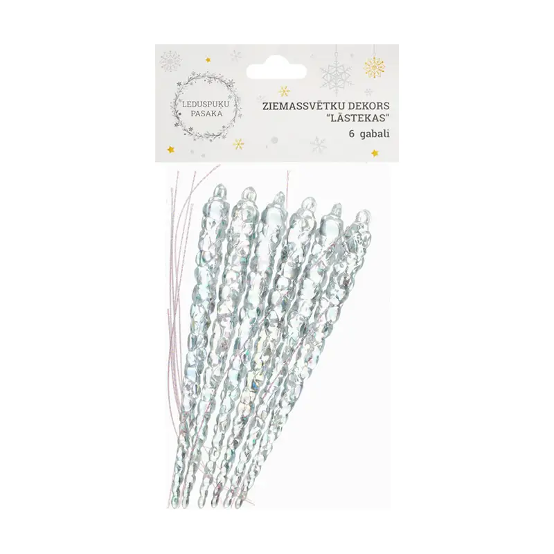 Ziemassvētku eglīšu rotājumi Lāstekas, 6 gab.