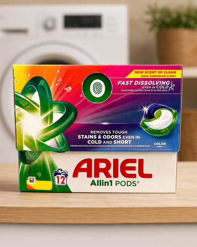 Veļas mazgāšanas kapsulas ARIEL, 12 gab., dažādi veidi