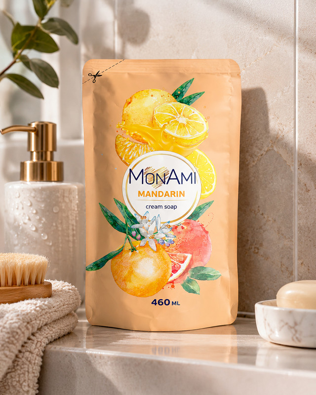 Šķidrās ziepes rezerve MonAmi, 460 ml
