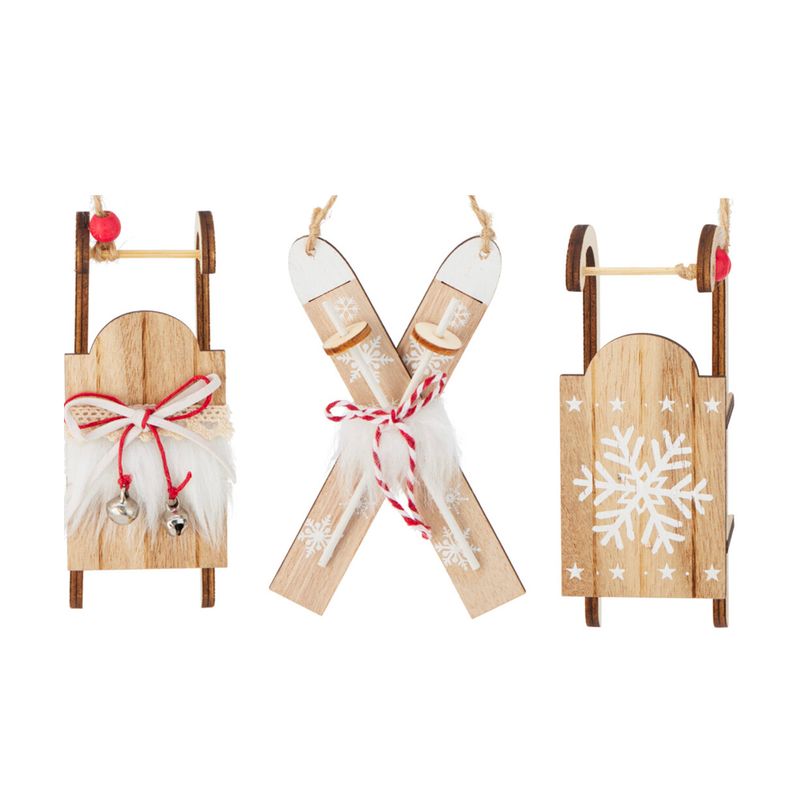 Dekori "Slēpes/ragaviņas", karināmi