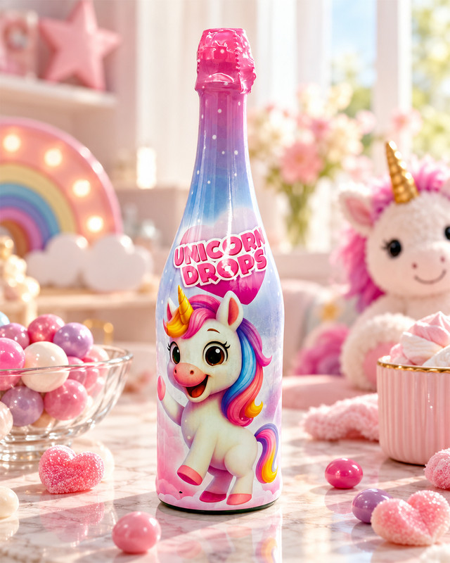 Bezalkaholisks gāzēts dzēriens ar ābolu garšu Disney Unicorn, 0.75 l