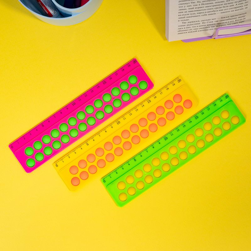 Pop it lineāls, Hupper Dupper, 20 cm, dažādas krāsas