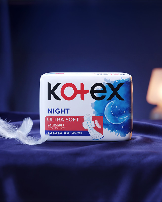 Higiēniskās paketes Kotex Ultra SOFT Night, 8 gab.