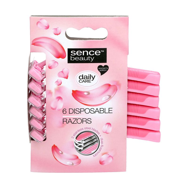 Sieviešu vienreizlietojamie skuvekļi Sence, 3 asmeņi, 6 gab.