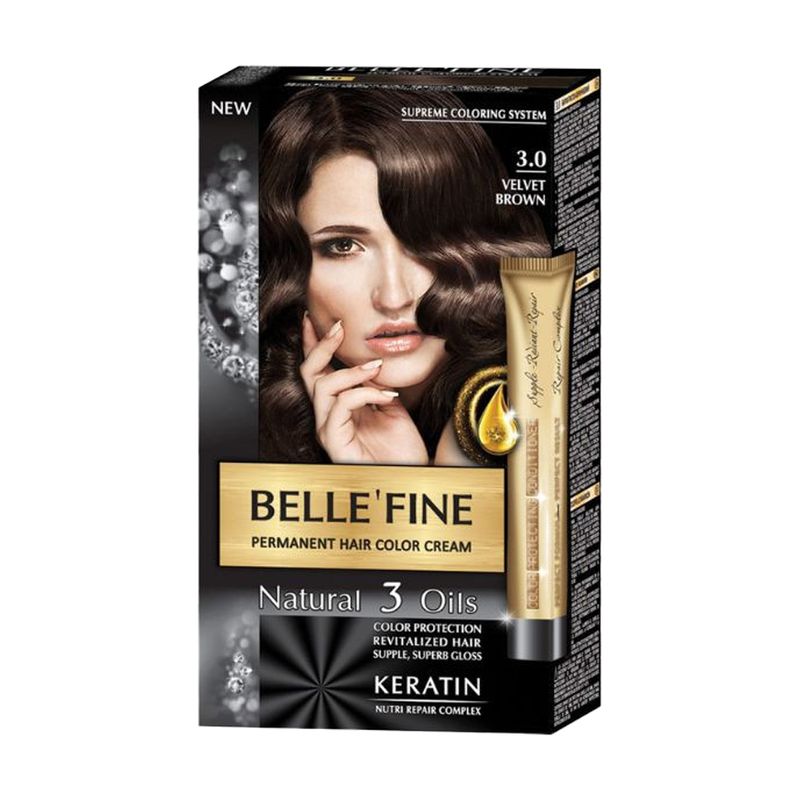 Matu krēmkrāsa Belle Fine, 30 ml, dažādi veidi