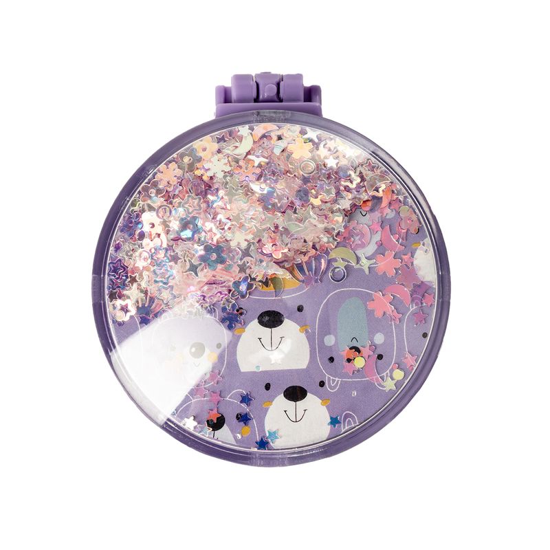 Apaļa matu ķemme ar spoguli fliteri