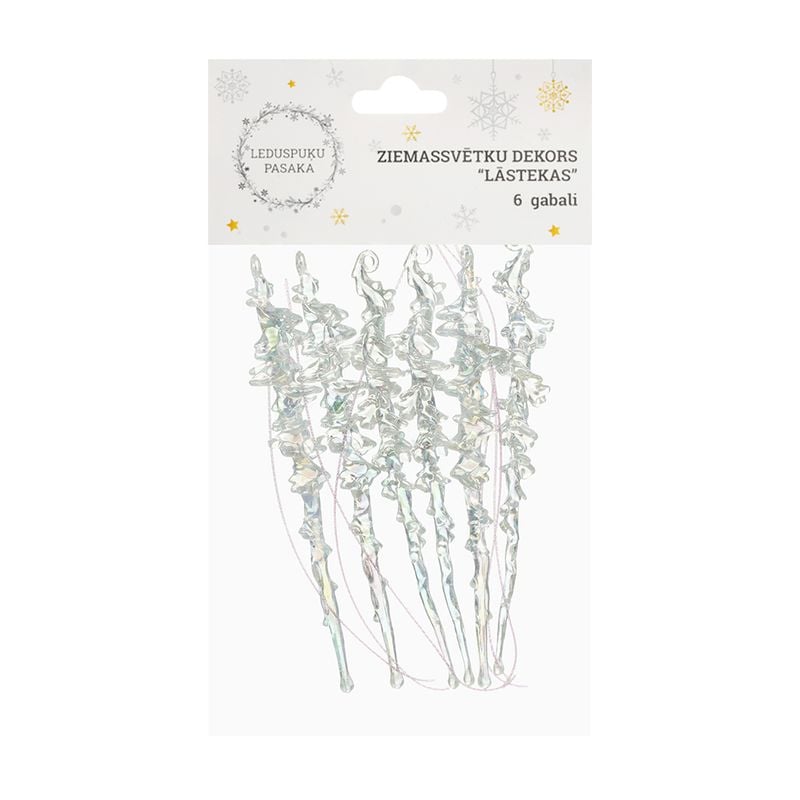 Ziemassvētku eglīšu rotājumi Lāstekas, 6 gab.