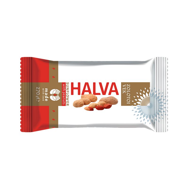 Saulespuķu halva vaniļas ar zemesriekstiem, 270 g