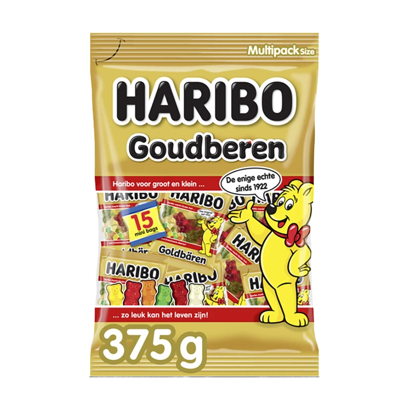 Želejas konfektes Haribo, dažādi veidi, 375 g