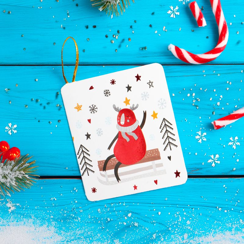 Ziemassvētku atklātne, 7.8x8.2 cm