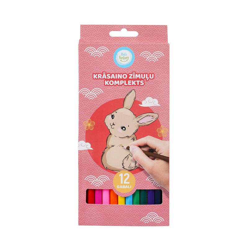 Krāsaino zīmuļu komplekts, 12 gab.
