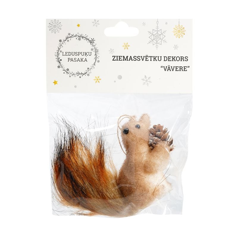 Piekaramais dekors Vāverīte, 10х4х7 cm