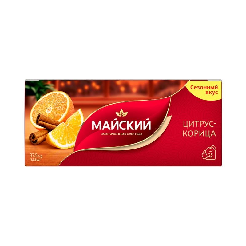 Tēja MAJSKIJ paciņās, 25 x 1.5 g