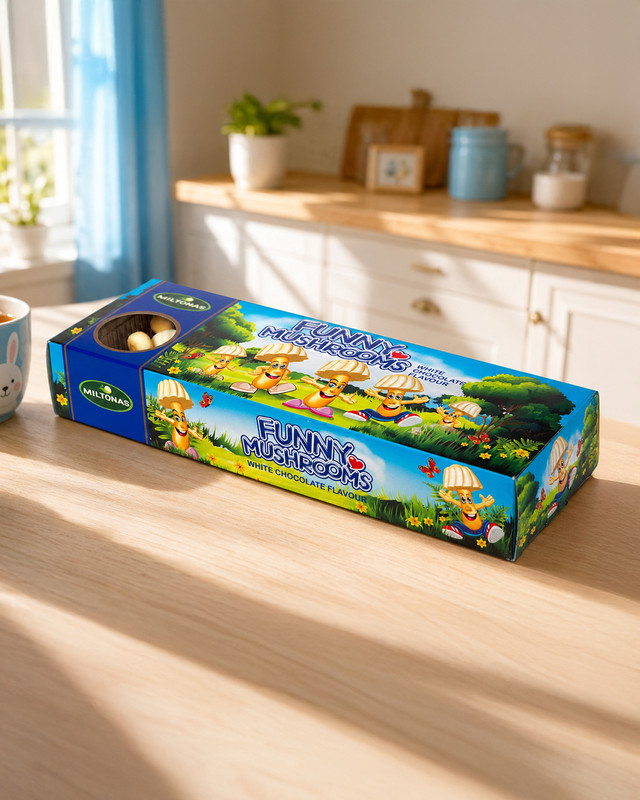 Cepumi Sēnes, ar balto šokolādi, 150 g