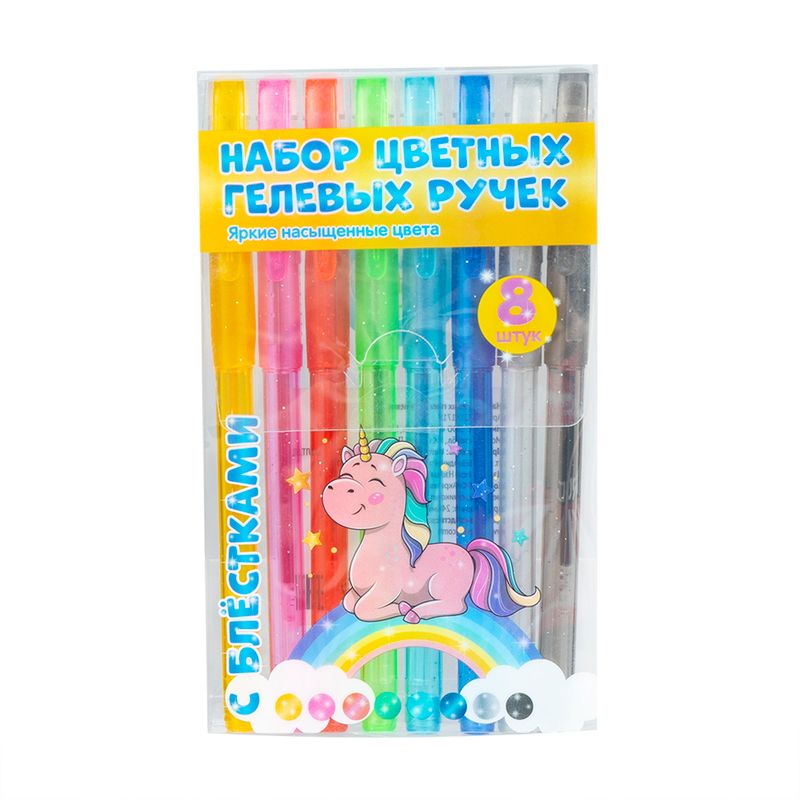 Gēla pildspalvu komplekts, Kid's Fantasy, 8 gab., dažādi veidi