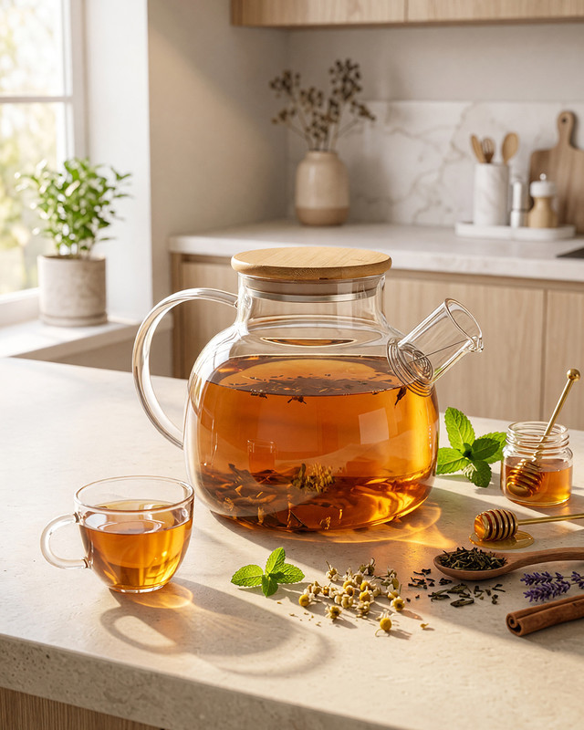 Stikla tējkanna, 1000 ml