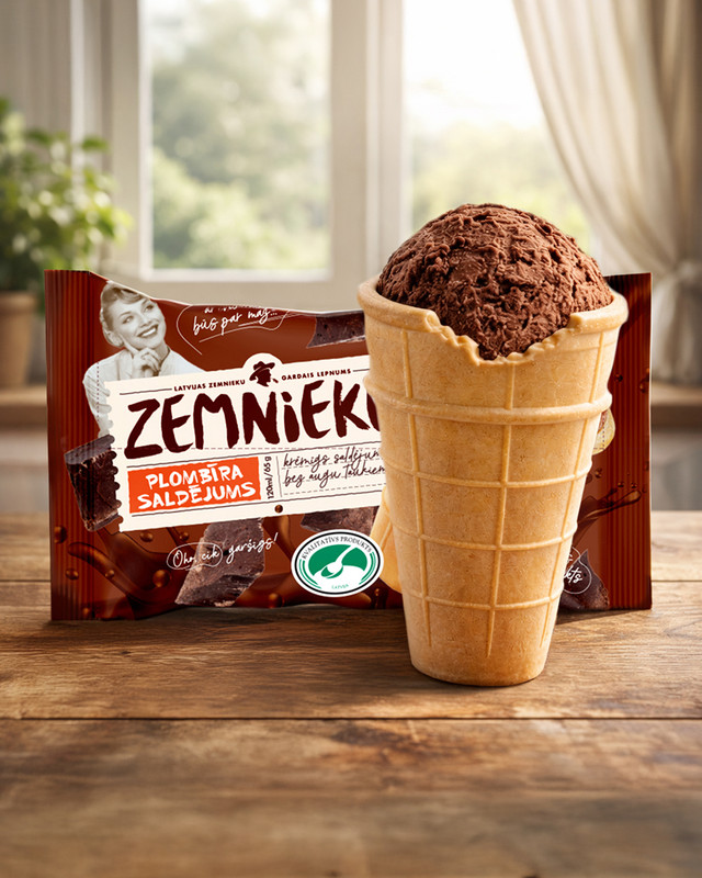 Šokolādes saldējums Zemnieku, 120 ml