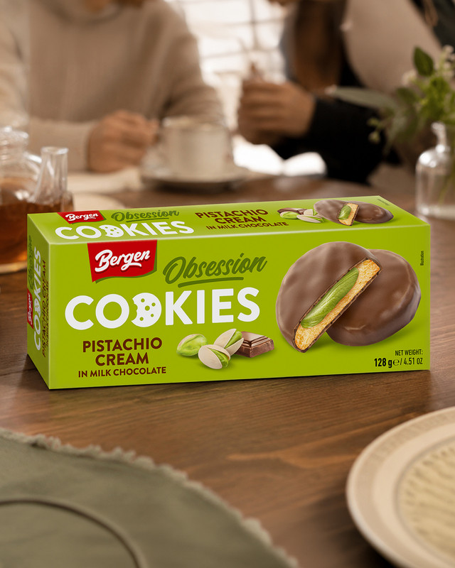 Cepumi Obsession ar pistāciju krēma pildījumu, 128 g