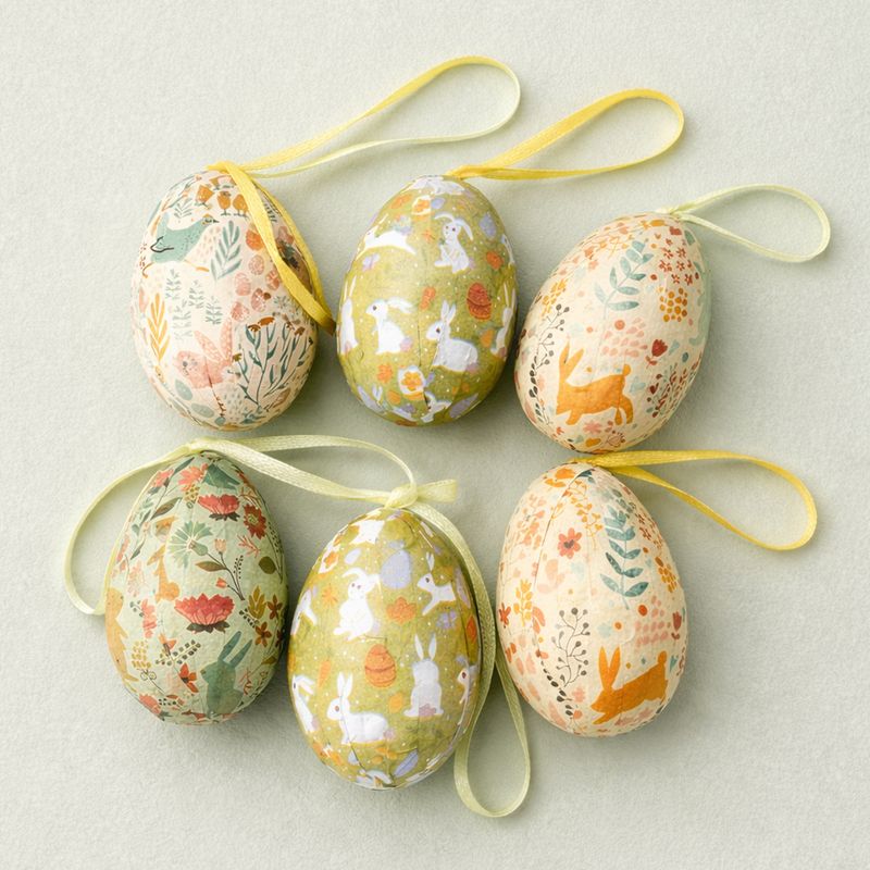 Dekoratīvas Lieldienu olas, 6 gab.