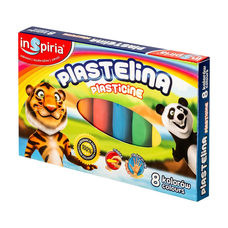 Plastilīns Inspiria,  8 krāsas