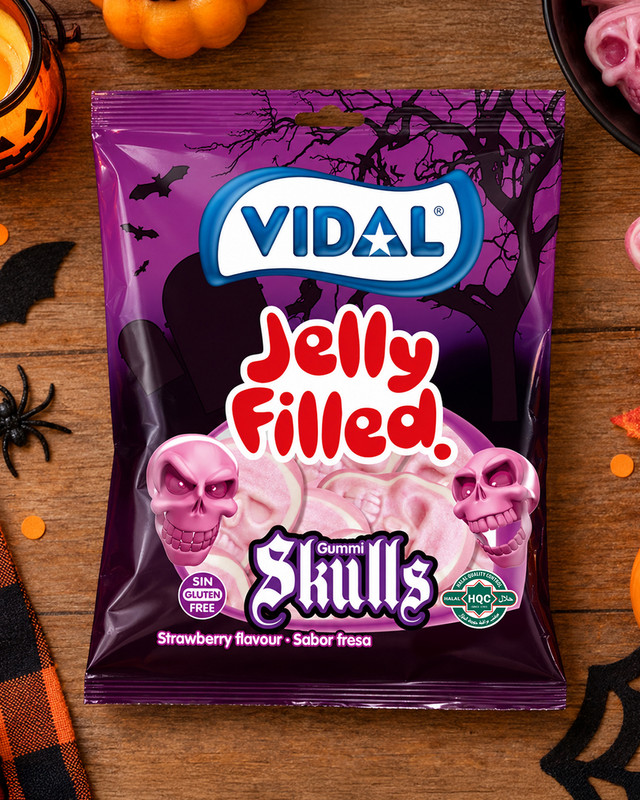 Želejas konfektes VIDAL "Skulls", 90 g