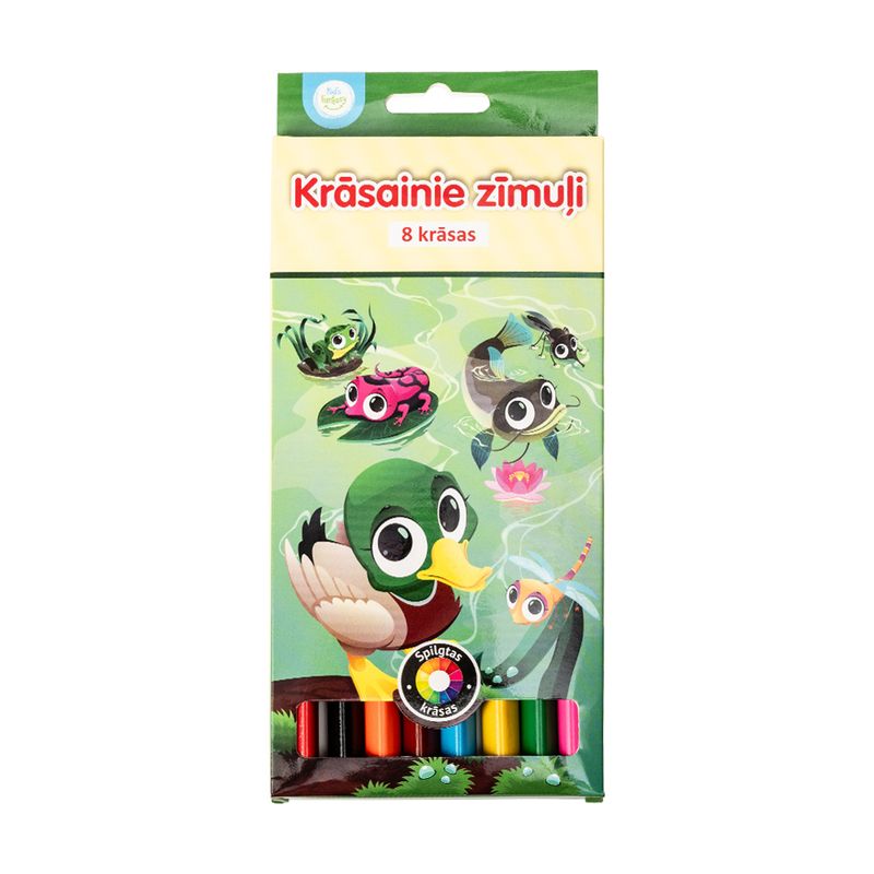 Krāsaino zīmuļu komplekts, 8 gab.