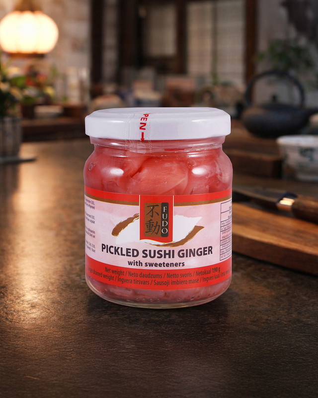 Marinēts rozā suši ingvers Fudo, 190 g