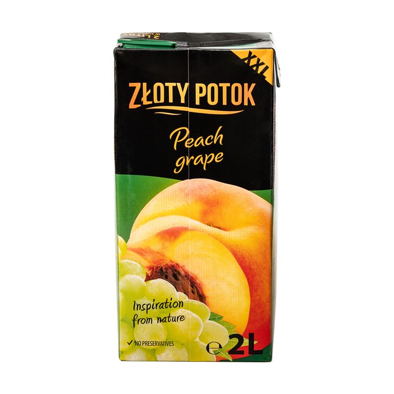 Sulas dzēriens, ZŁOTY POTOK, persiku/vīnogu, 2 l
