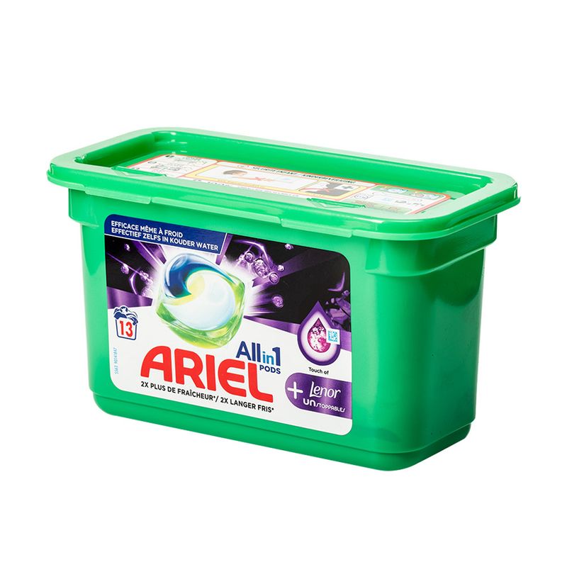 Veļas mazgāšanas kapsulas Ariel All in 1, ar Lenor, 13 gab.