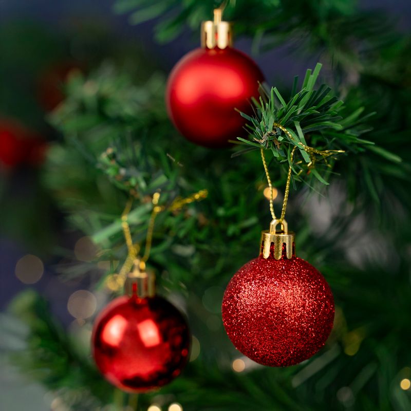Ziemassvētku bumbas, 12 gab., Ø4cm