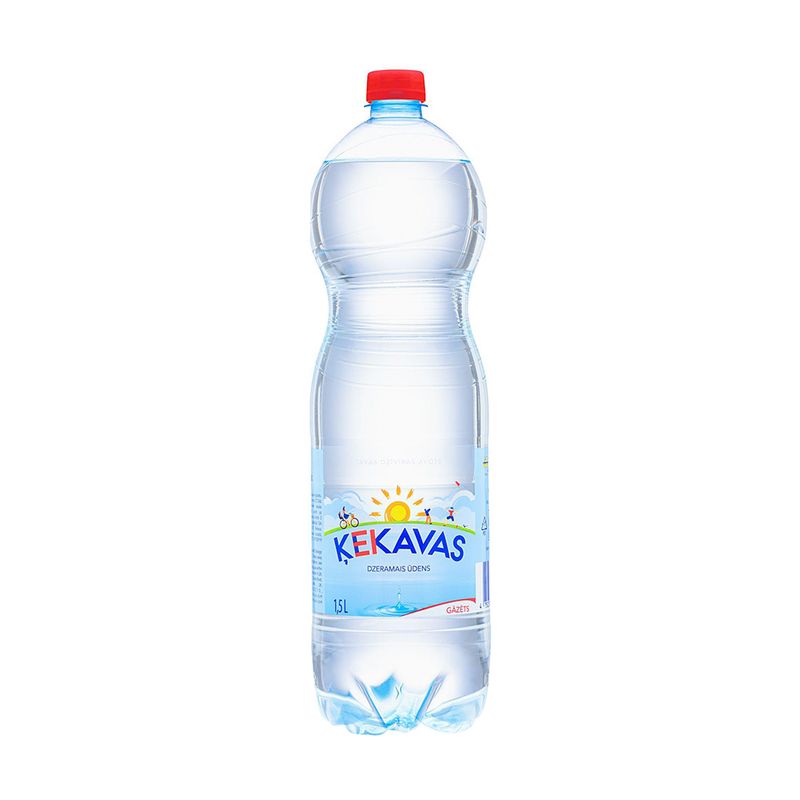 Ūdens dzeramais ĶEKAVAS AVOTS gāzēts, 1,5 l