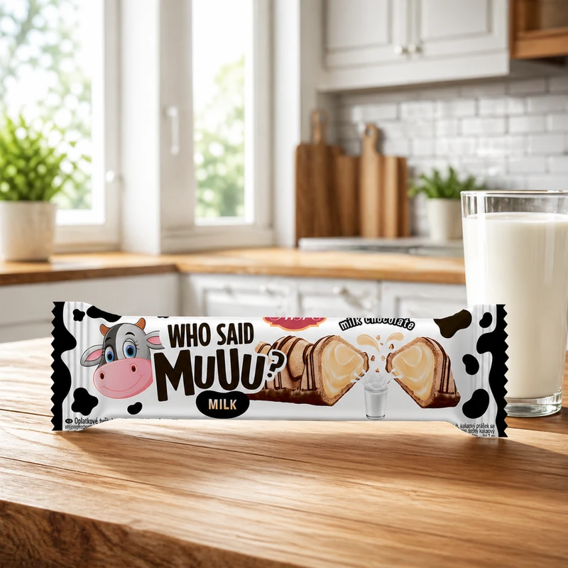 Batoniņš ar piena garšu Who said Muuu, 22g