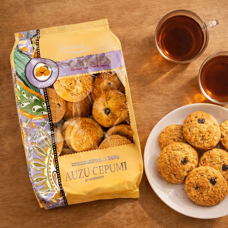 Auzu cepumi ar rozīnēm, 500 g