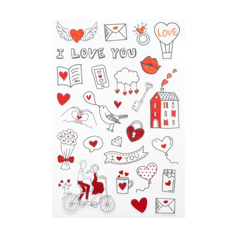 Uzlīmju komplekts Mīlu, dažādi veidi